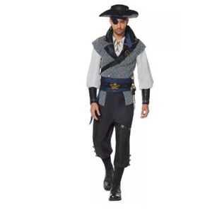 Men's Adult Deluxe Privateer Costume Set Signature Collection Halloween Large NW